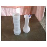 milk glass vases