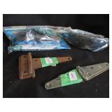 Safety glasses and hinges