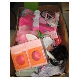 Box of Doll house furniture and Accessories