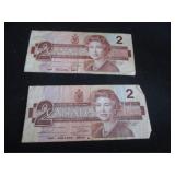 Canadian $2 bills