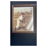 Framed Bob Feller photograph