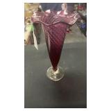 Victorian/Edwardian cranberry pink swirl glass