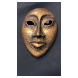 Hand painted metal mask signed ï¿½P. Curtinï¿½