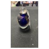 Eickolt art glass cobalt blue perfume bottle