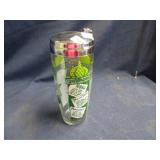 Paris-themed glass cocktail shaker