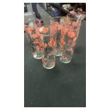 Set of five federal glass company, Dogwood Tom