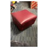 Small red foot stool
