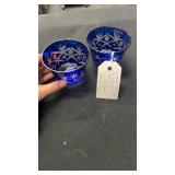 Set of two Japanese sake cups by Kiriko