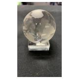 1980s Cassini crystal globe on base