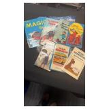 7 vintage books, hardcover and paperback