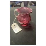 50ï¿½s pilgrim cranberry glass pitcher