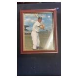 Framed photograph of Mickey Mantle