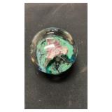 Vintage handmade glass paperweight ï¿½moonflowerï¿½