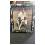 Framed autographed Joe DiMaggio picture