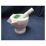 Marble mortar and pestle
