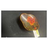 Small paper mï¿½che, trinket box black lacquered