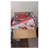 Box of gift wrapping supplies