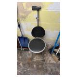 Cane with stool and stool