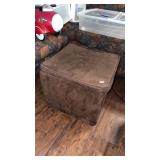 Brown storage ottoman