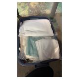 Bin of linens