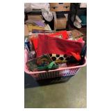 Basket of gift bags