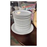 Stack of white plates