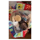 Plastic cups and utensils