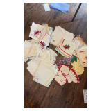 Embroidered linens and trivets