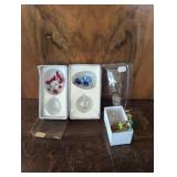 Glass ornaments (one broken)