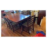 Wooden table and 6 chairs