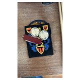 Pocket knife. Buttons. Patches