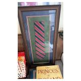 Shadow box, framed tie