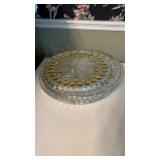 Glass serving platters
