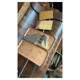 Protractor set, metal folding cases