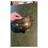 Brass looking planter