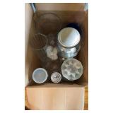 Glass jars, vases etc