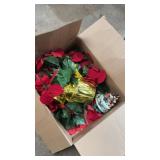 Poinsettias and music box