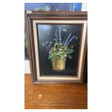 Framed signed painting