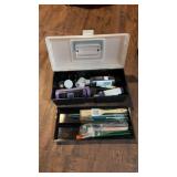 Box of painting supplies