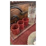 Candle holders , tray