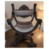Hand carved ornate chair