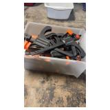 Bin of clamps
