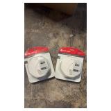 Two and one smoke alarms