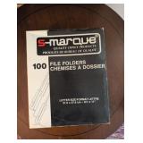 Open box of file folders