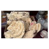 Fabrics - doily tablecloths, etc