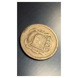 1978 Dominican Republic 1/2 Peso coin.