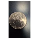 1978 Italian 100 Lire coin featuring the Roman