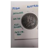 1916 Australia Shilling silver