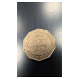 1989 East Caribbean States one dollar coin.