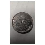5 Pesetas coin from Spain, minted in 1957